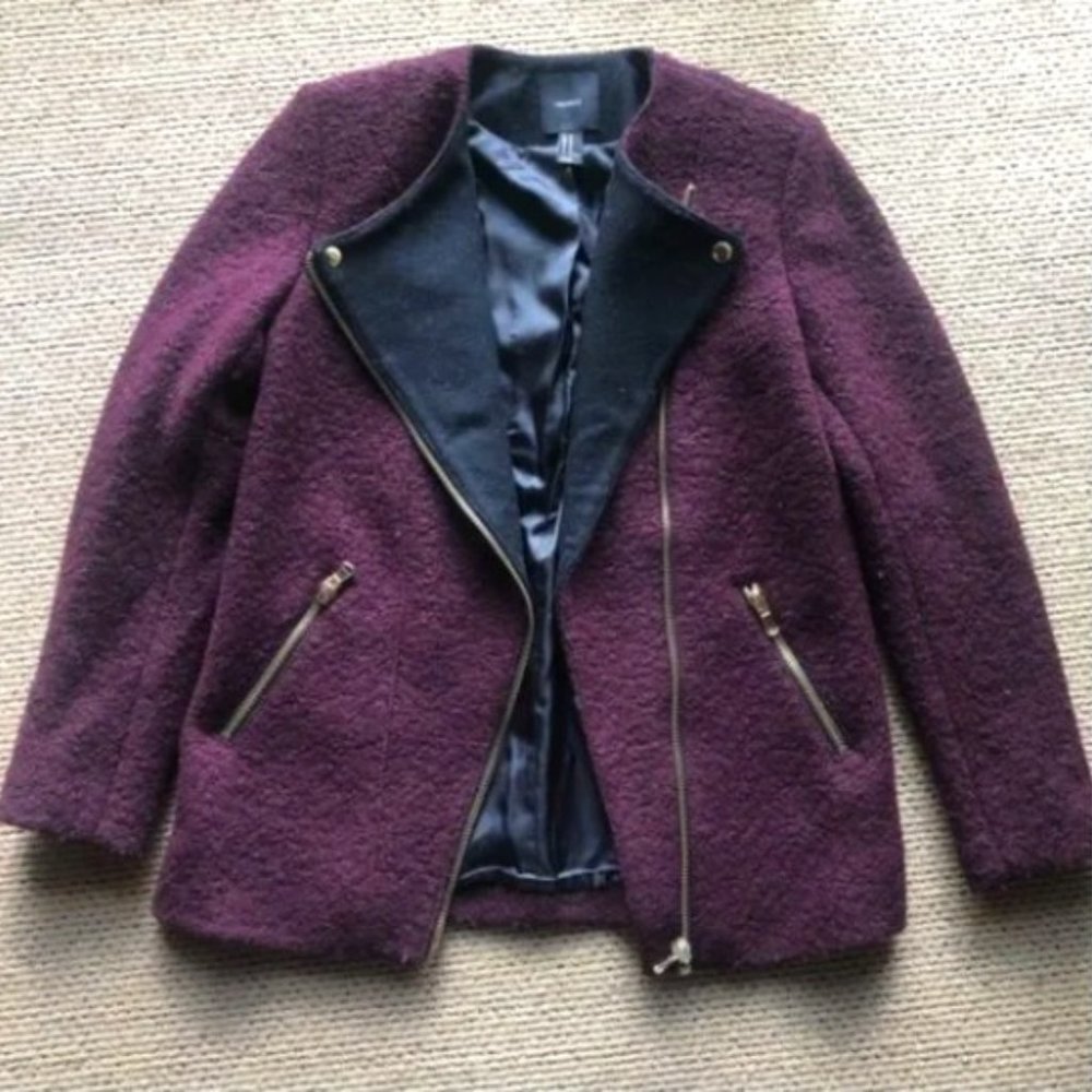 Wool Jacket | Purple Jacket | Winter Jacket | Wool Jacket - Picture 1 of 5